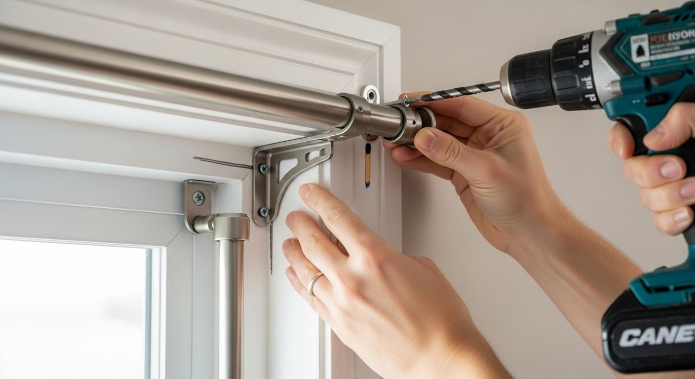 커텐봉설치하는법