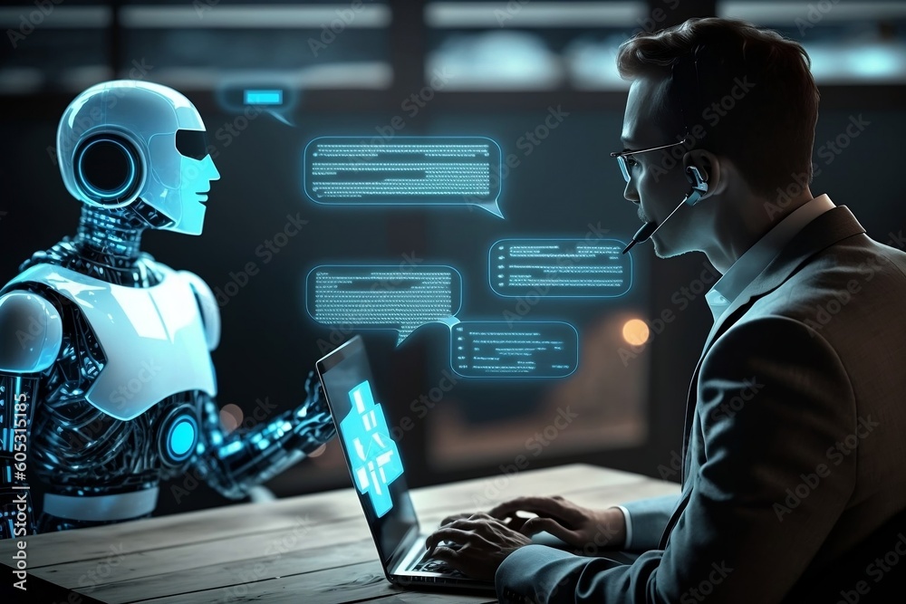 이미지 출처: Microsoft Bing 검색
 AI 챗봇과의 대화를 통해 새로운 지식을 습득하고 언어를 학습하는 모습. AI가 개인 교사처럼 활용되는 이미지를 나타냄.