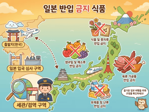 일본-반입-금지-식품-약품-젤리-과일-음식물