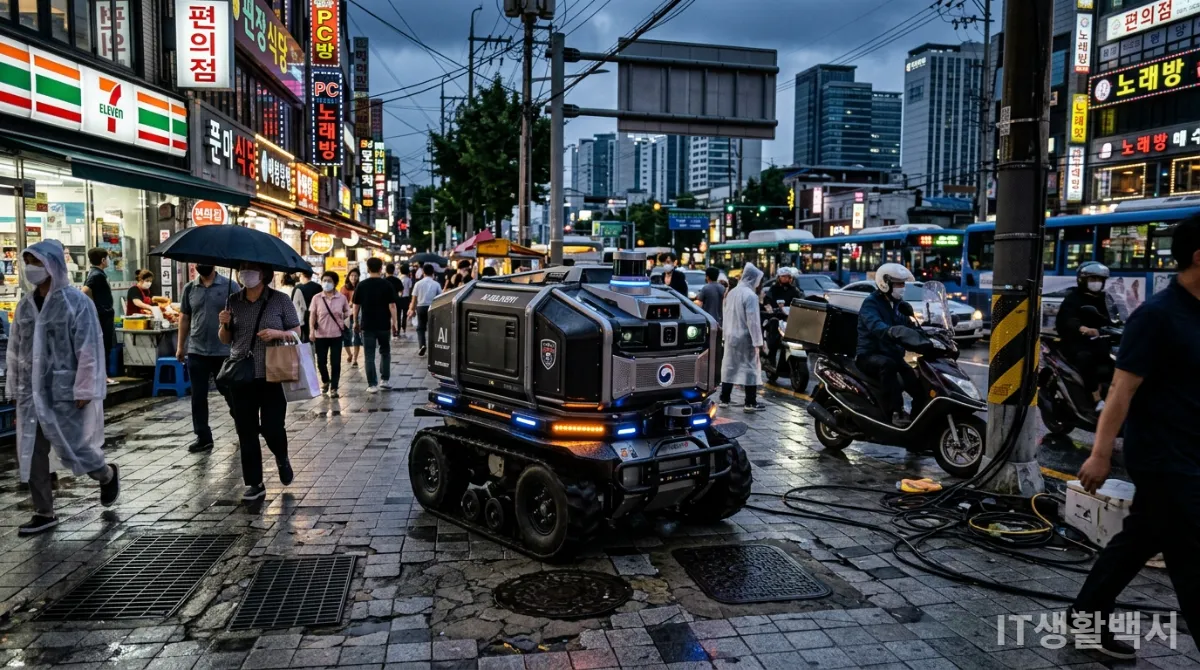 한국 도시 환경에서 자율적으로 움직이는 피지컬 AI 로봇