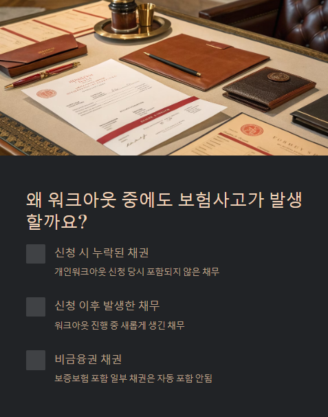 왜 워크아웃 중에도 보험사고가 발생 할까요?