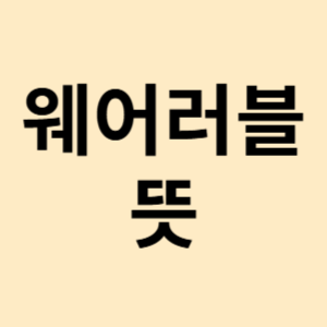 웨어러블 뜻 기기