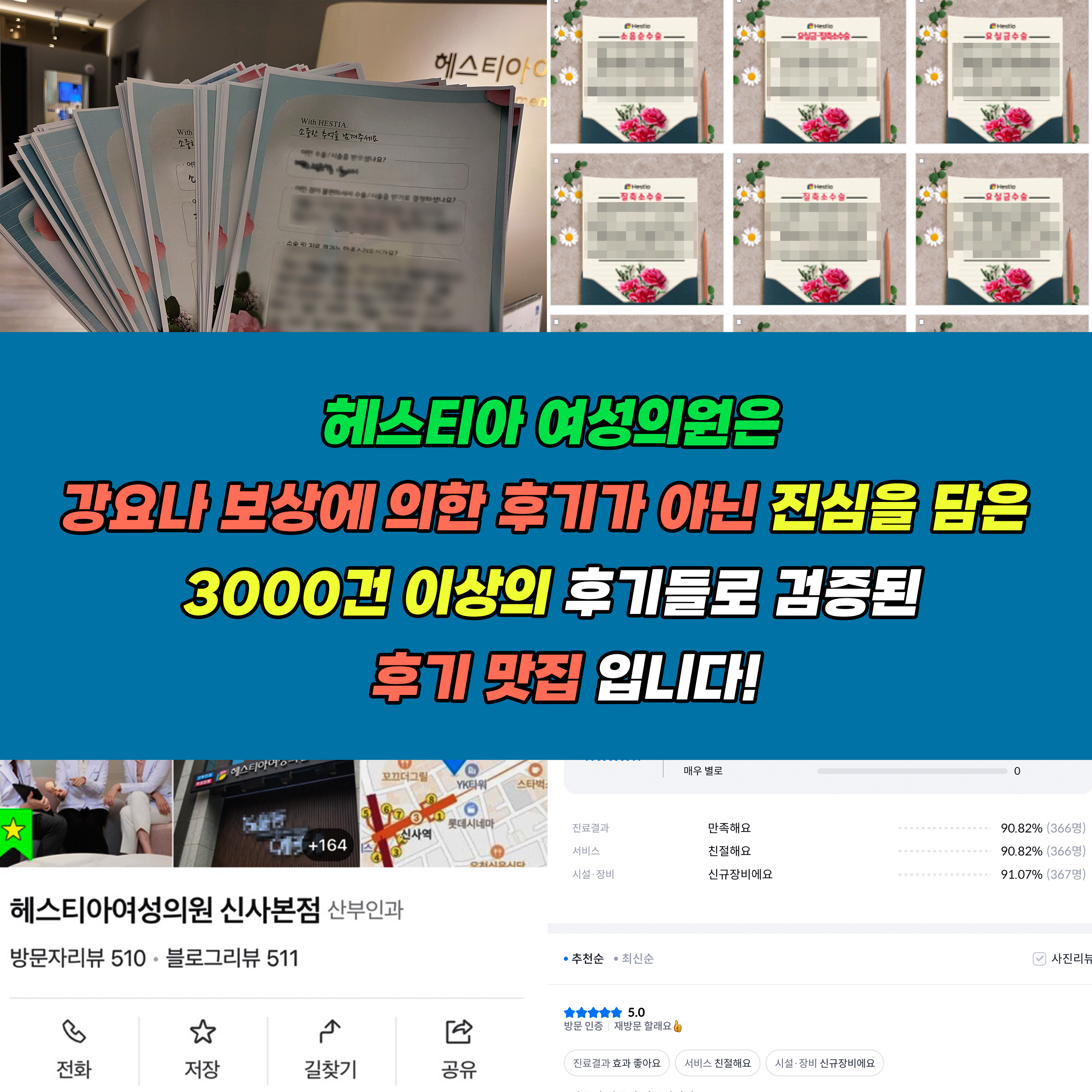 헤스티아여성의원 진심 담은 후기 3000건 이상