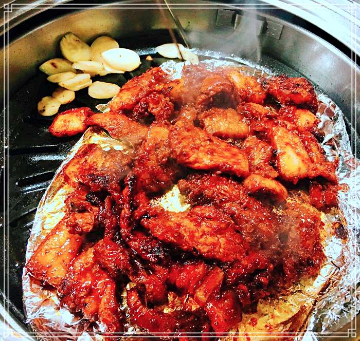 김천, 지례 흑돼지골목 맛집 원조 흑돼지 불고기 연탄구이, 석쇠 구이