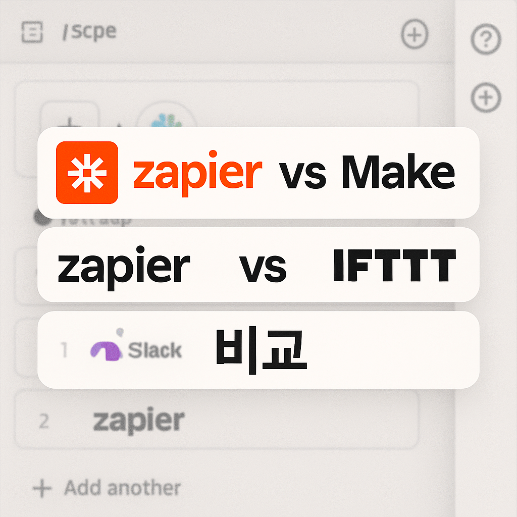 zapier vs make zapier vs IFTTT 앱 비교