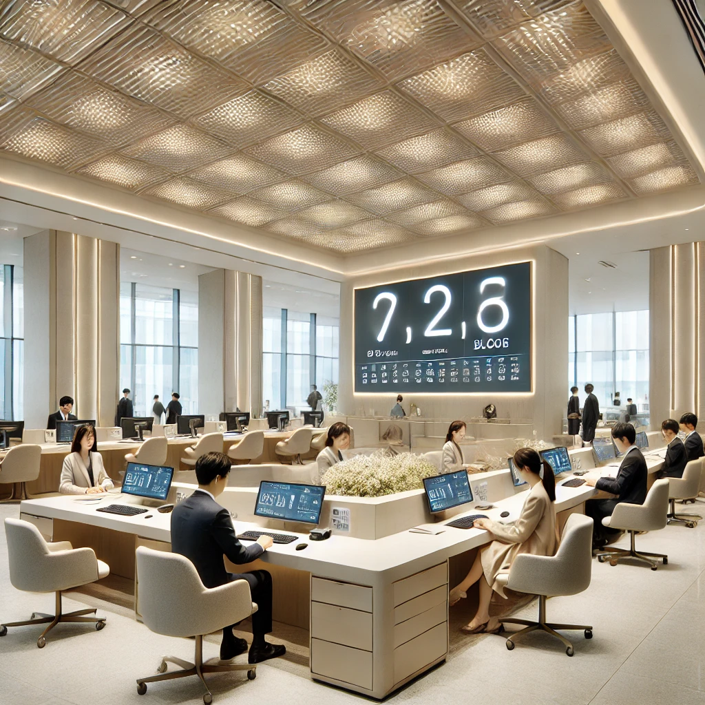 Korean bank consultation scene