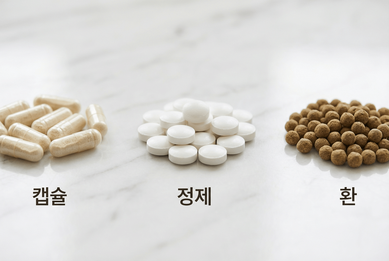 환(丸) 제형 건강식품의 장점 &ndash; 캡슐&middot;정제와 비교