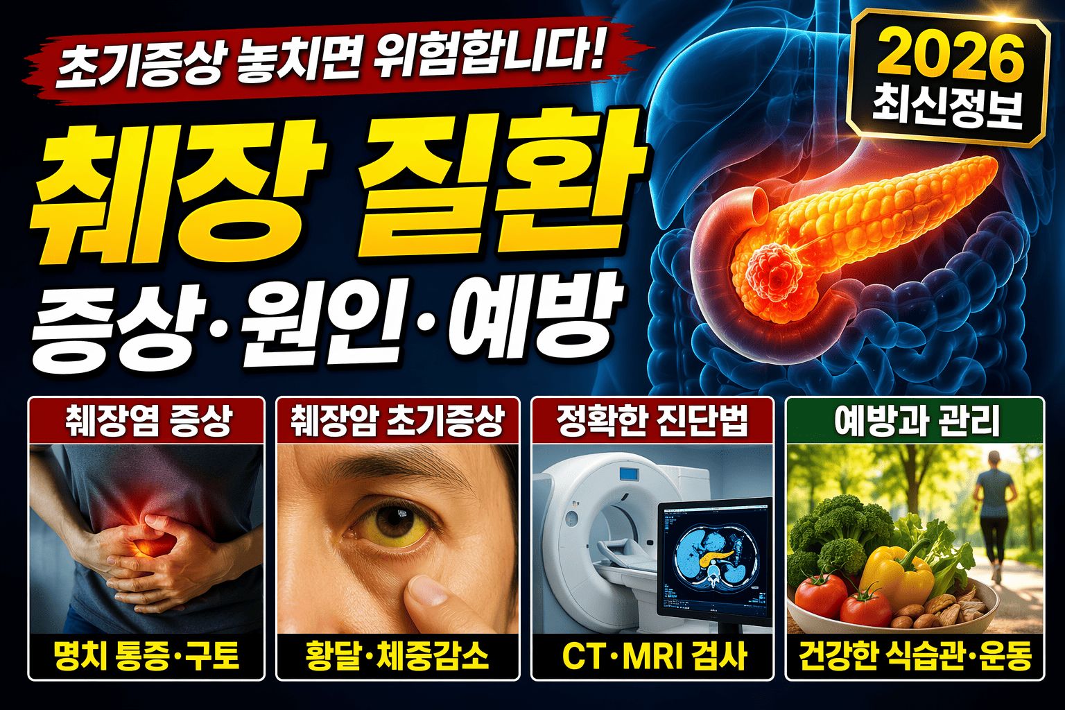 췌장 질환 최신정보 (췌장염, 췌장암, 증상)