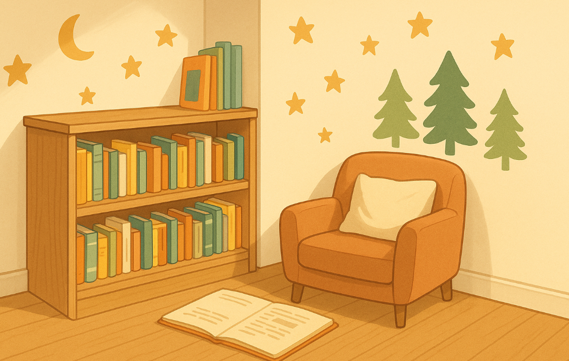 아이가 좋아하는 구석 홈도서관 모습