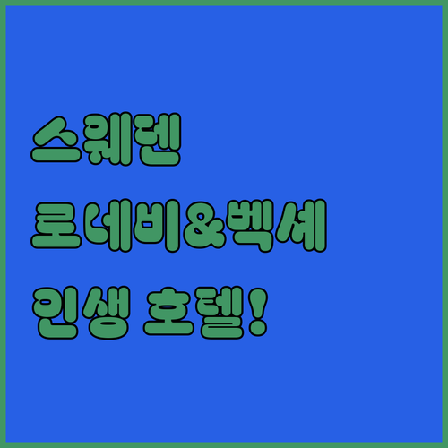 스웨덴 로네비와 벡셰에서 투숙객들이 ..