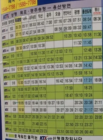 목포역 ktx 기차시간표 요금표 예매_2