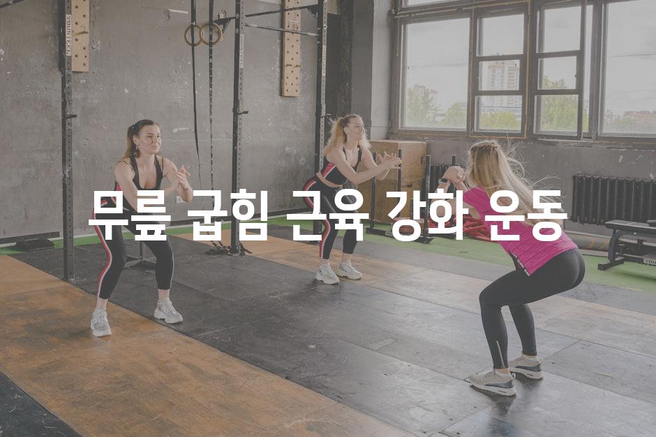 무릎 굽힘 근육 강화 운동