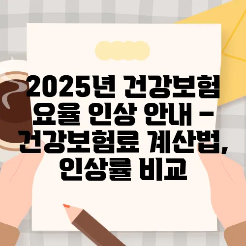 2025년 건강보험 요율 인상 안내 – 건강보험료 계산법, 인상률 비교