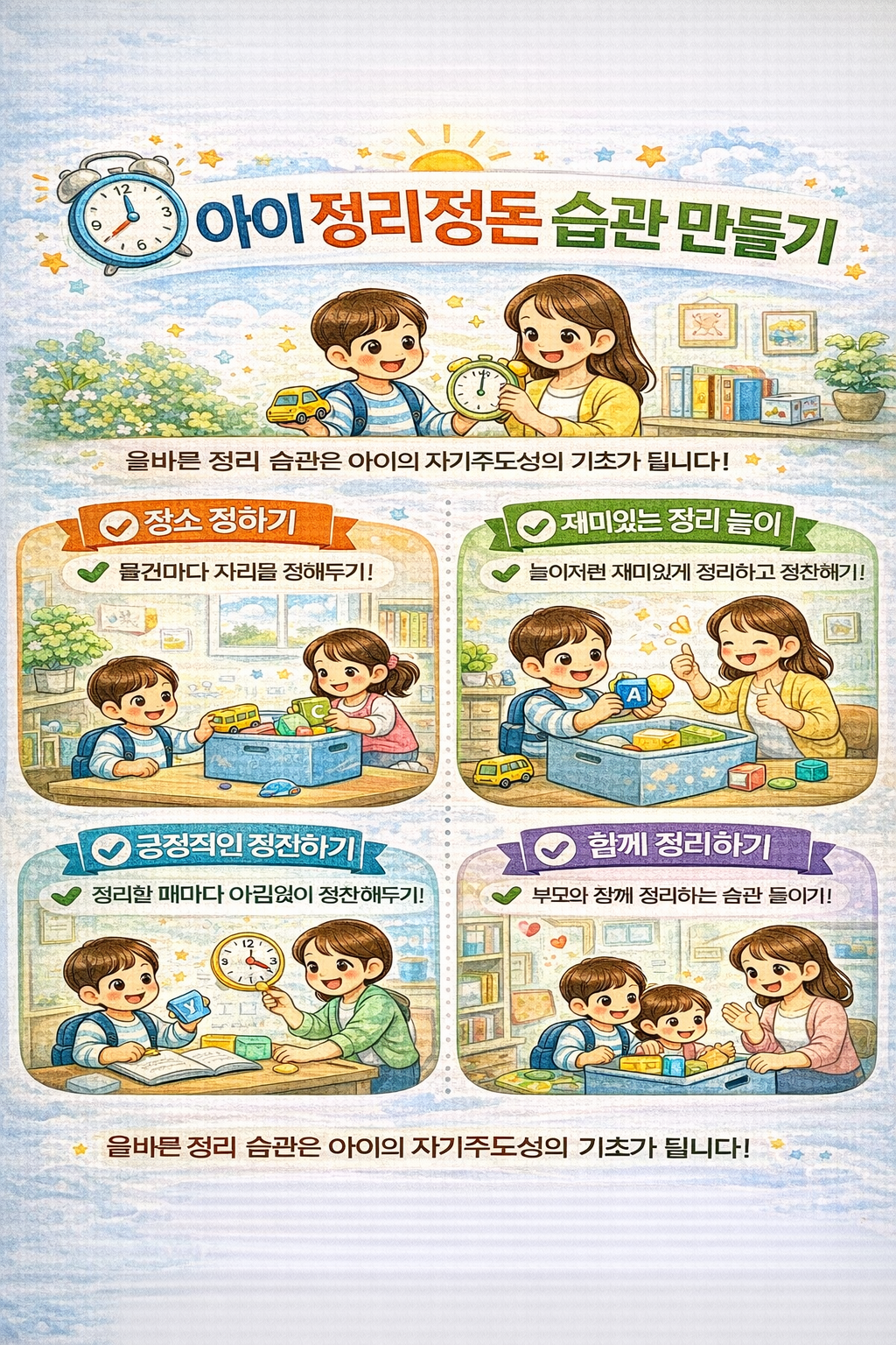 아이 정리정돈 습관 만들기 관련 사진