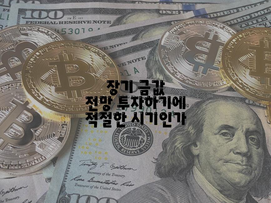 장기 금값 전망 투자하기에 적절한 시기인가