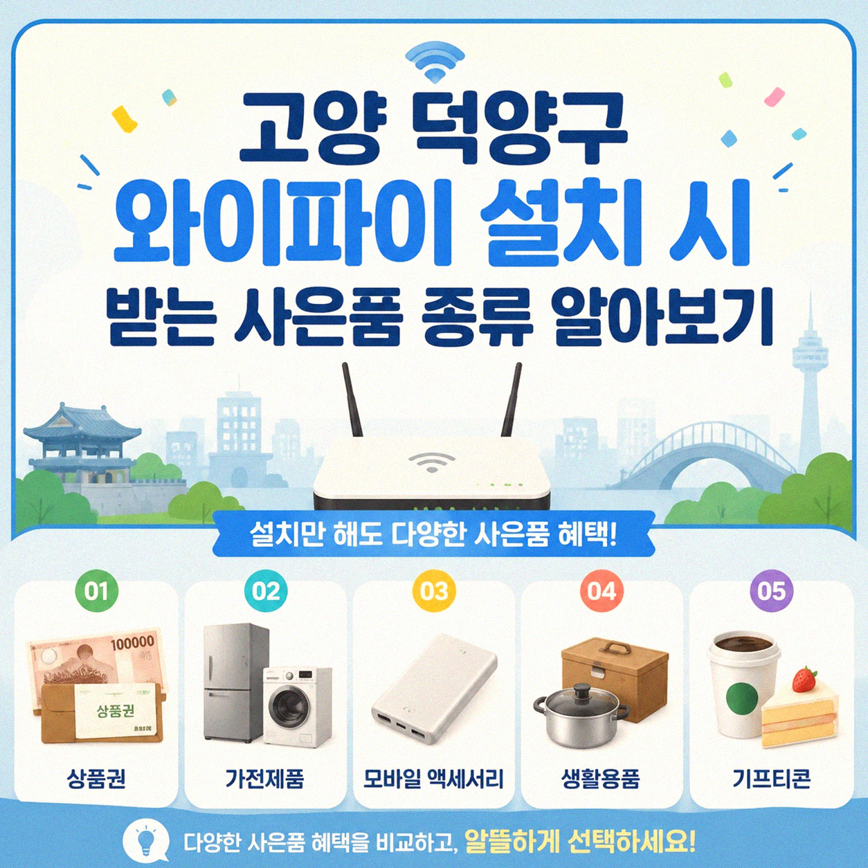 고양 덕양구 와이파이 설치 사은품, 어떤 혜택을 받을 수 있을까?