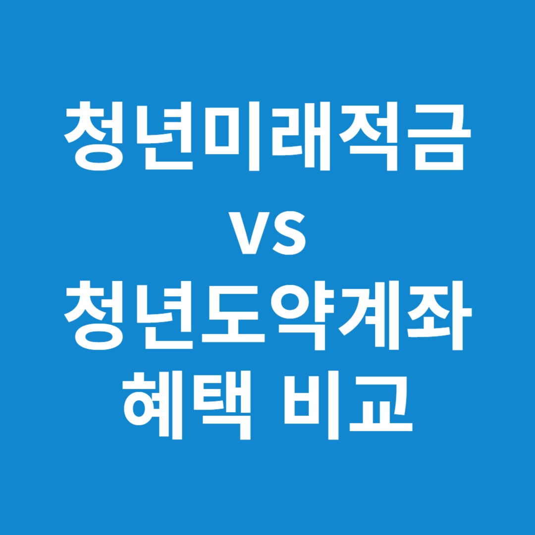 청년미래적금 vs 청년도약계좌 혜택 비교 총정리