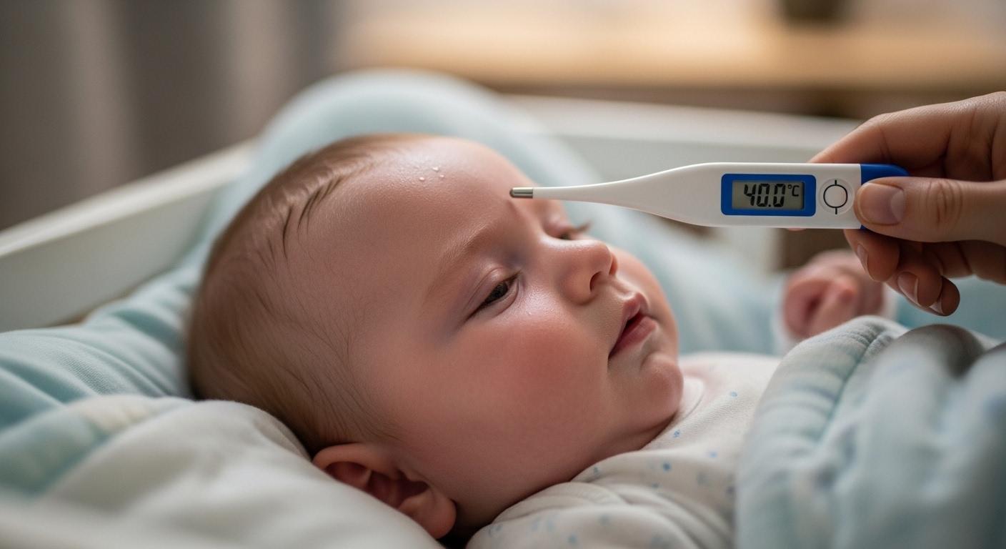 아기 열 40도