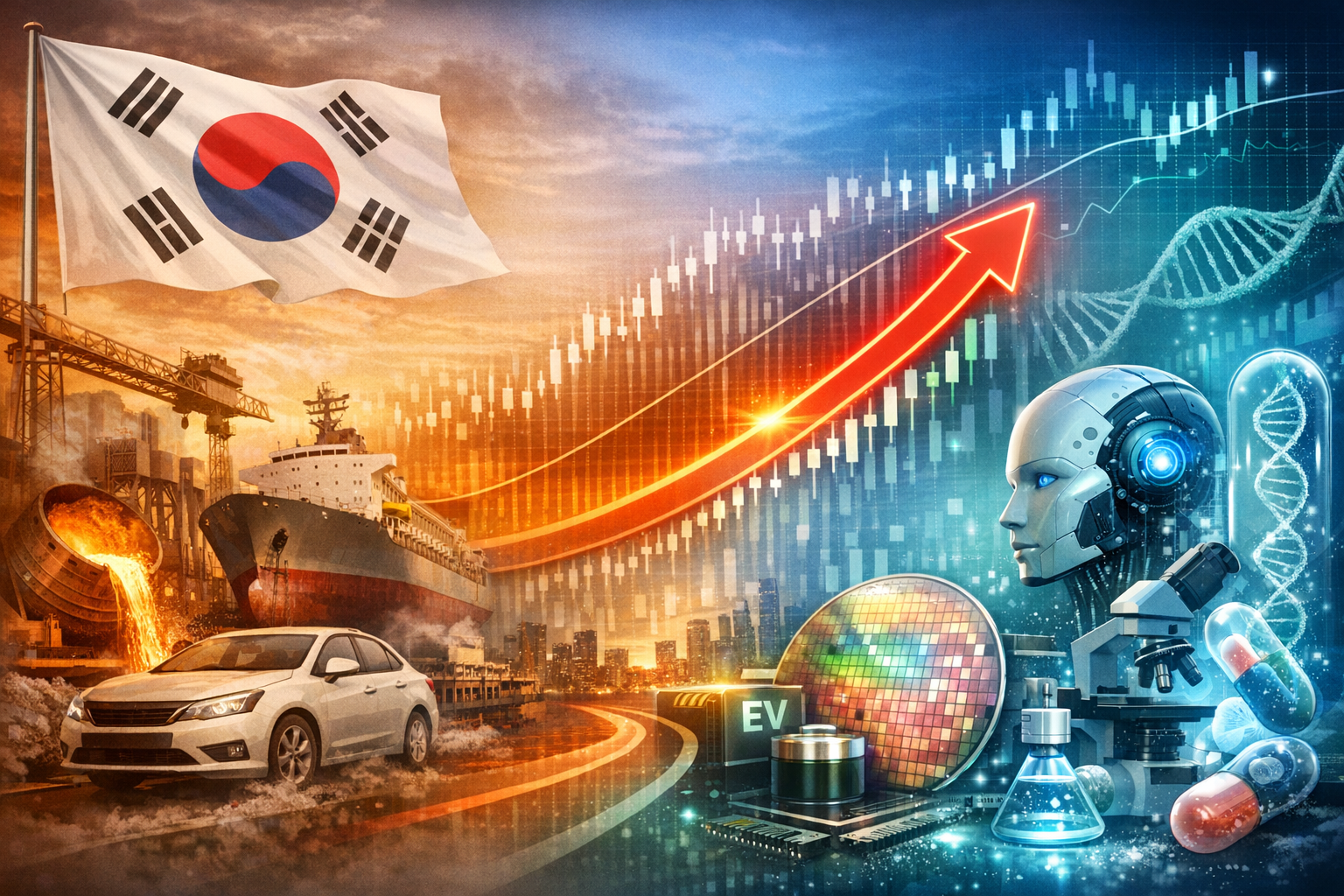 과거와 현재의 한국증시 이미지