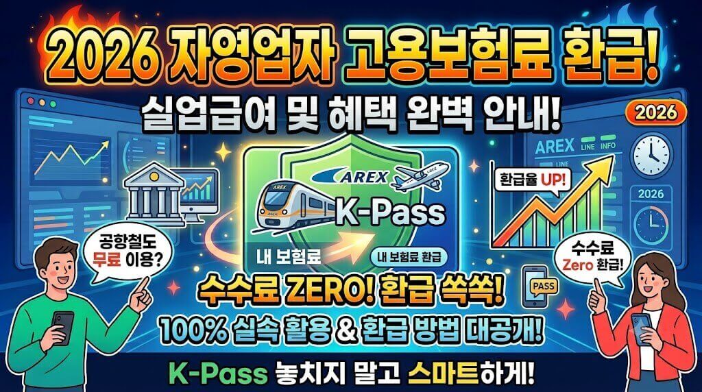 2026 자영업자 고용보험료 환급 및 실업급여 안내 이미지