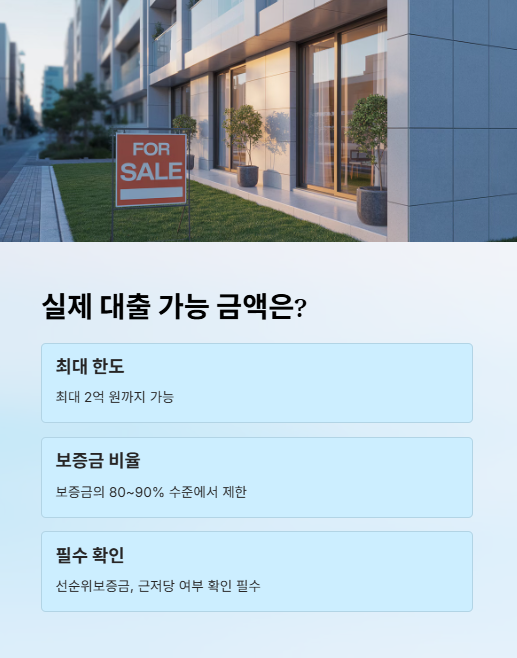 실제 대출 가능 금액은?