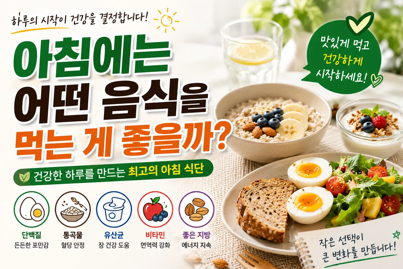 아침에는 어떤 음식을 먹는 게 좋을까