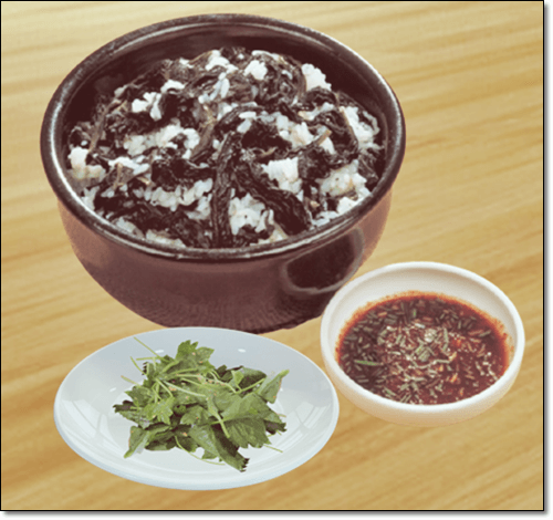 곤드레밥과 양념장 나물