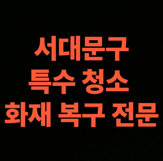 서울시 서대문구 화재청소