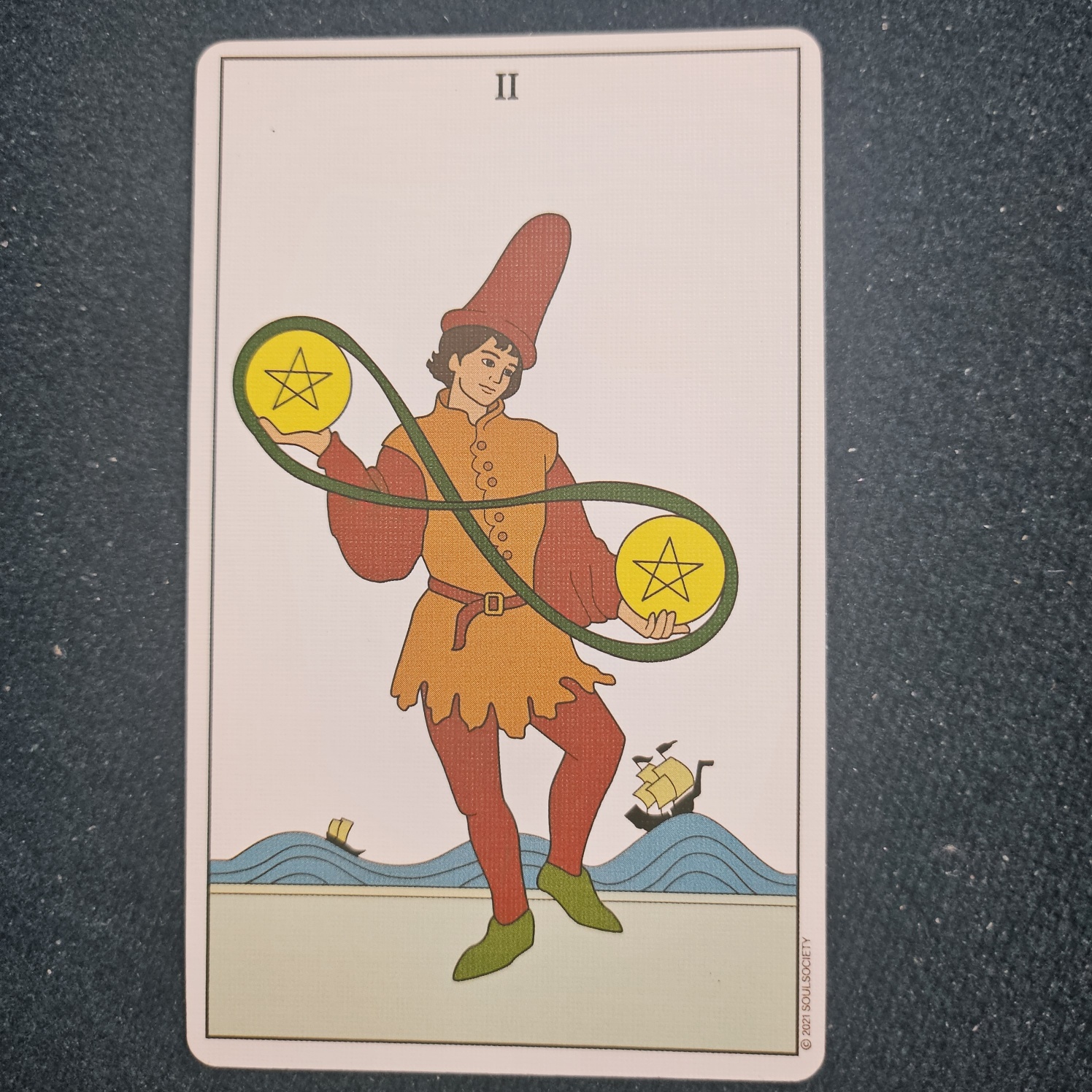 펜타클의 2번, 저글링하는남성 이미지