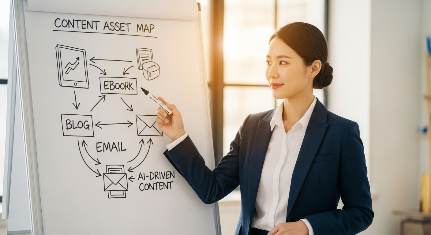 콘텐츠 자산 구조를 설명하는 장면