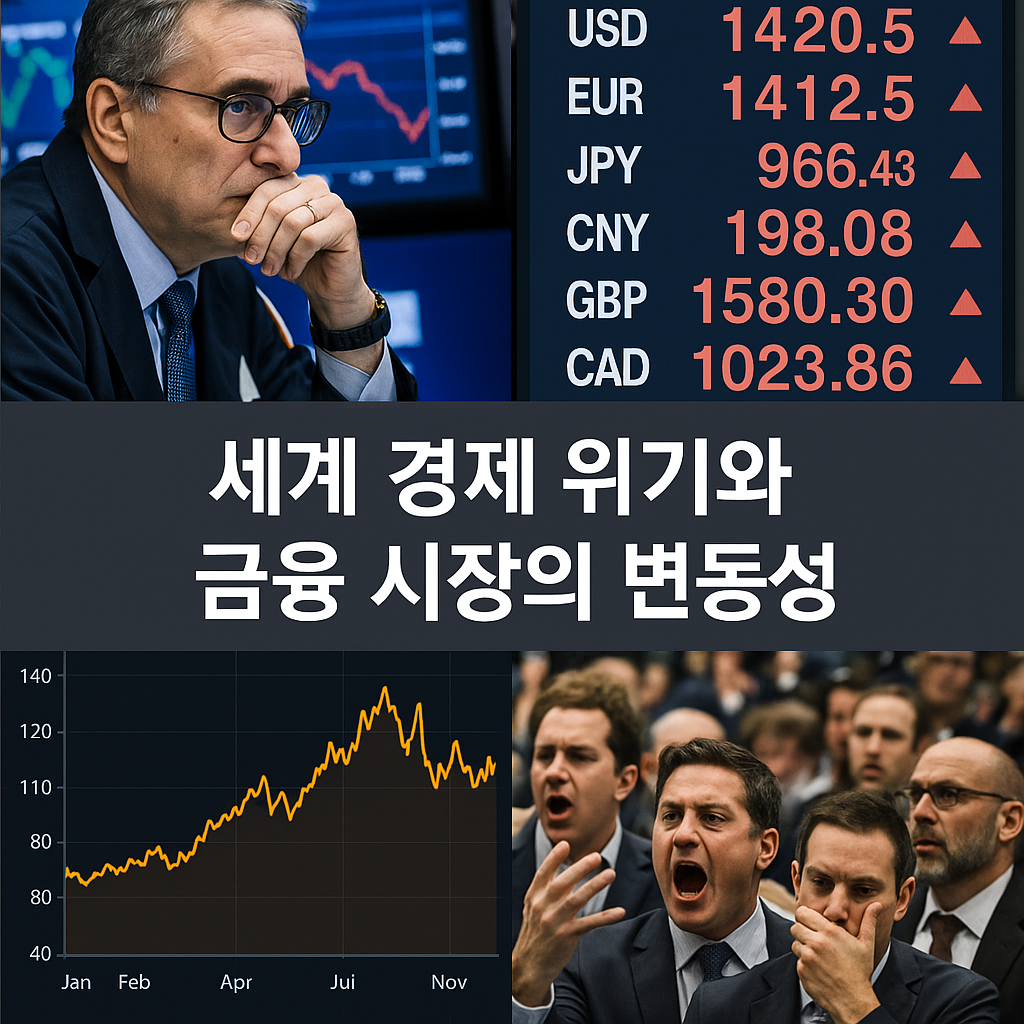 세계 경제 위기와 금융 시장의 변동성 관련 사진