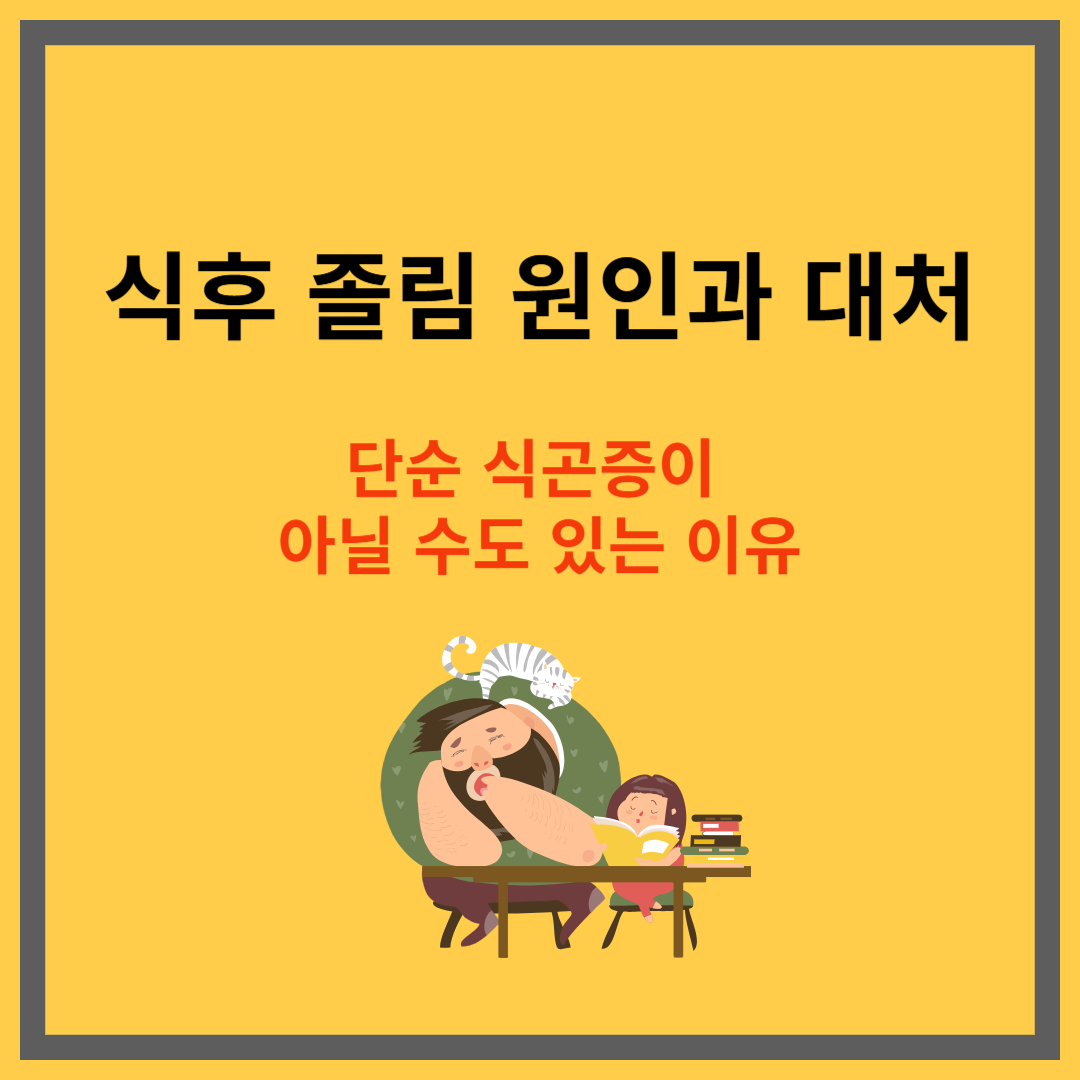 식후 졸림 원인과 대처｜단순 식곤증이 아닐 수도 있는 이유
