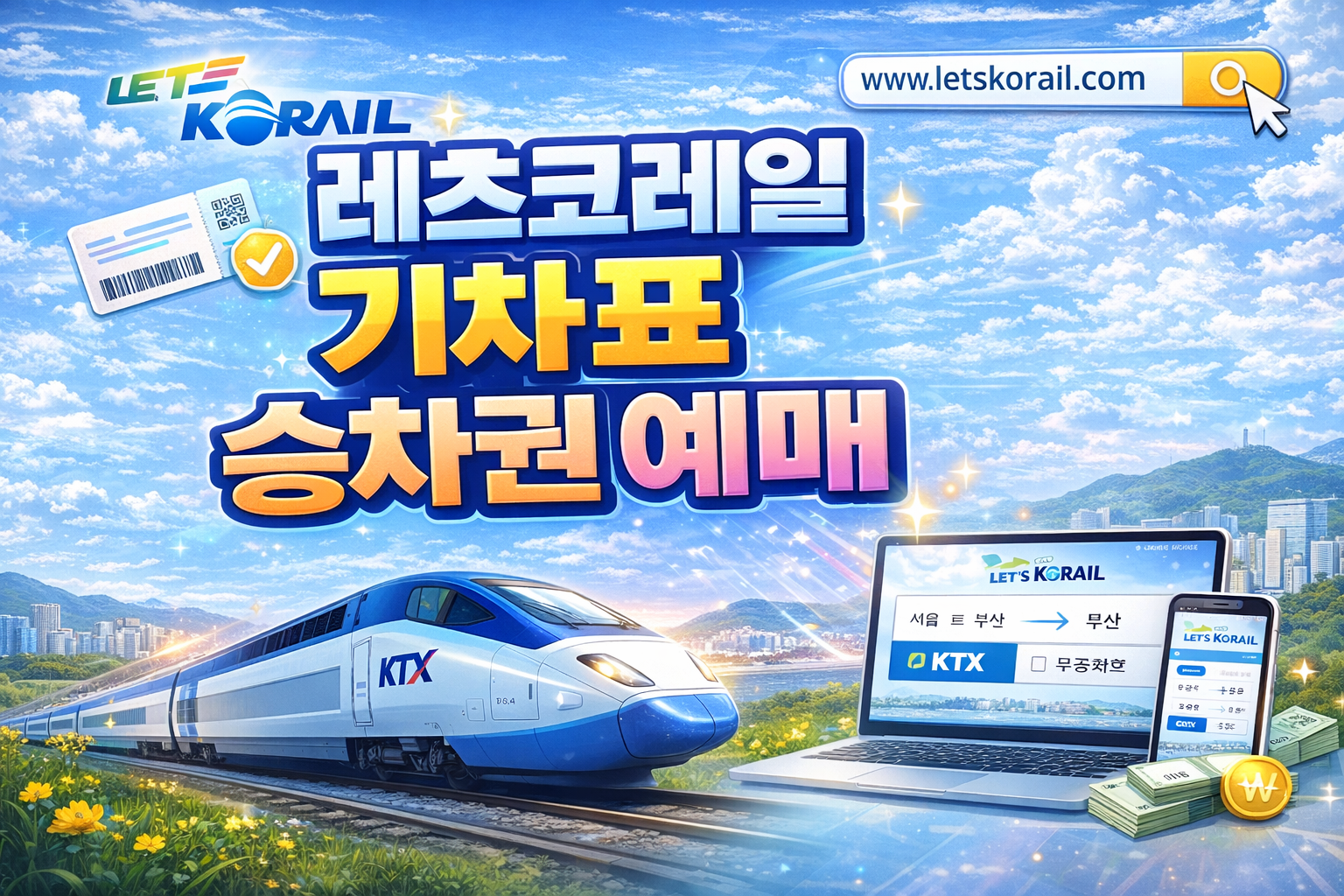 레츠코레일 홈페이지 PC버전 바로가기 기차표 승차권 예매