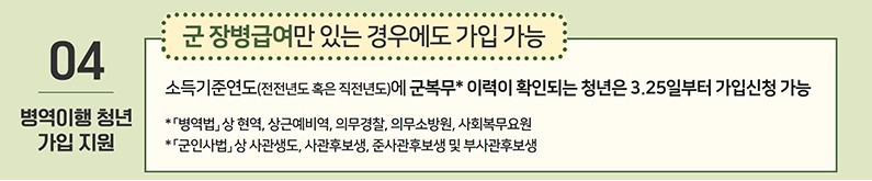 병역이행청년 가입지원
