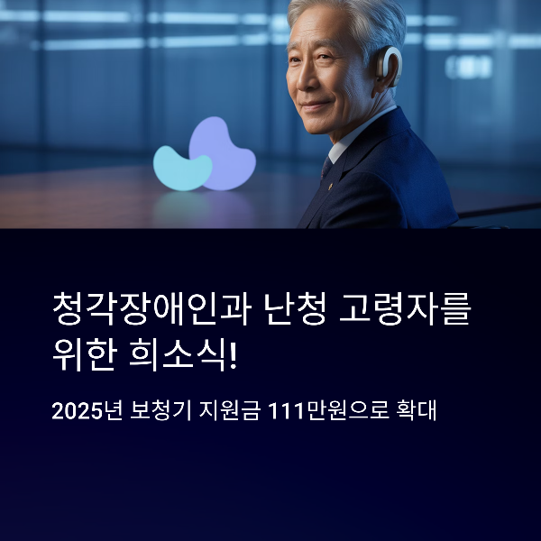 보청기 정부지원금 111만 원 지원제도 총정리