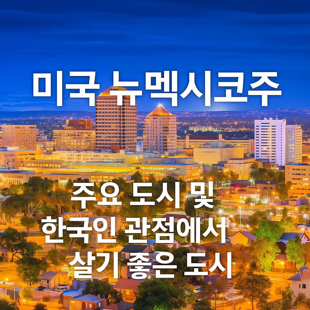 미국 뉴멕시코주 주요 도시 및 한국인 관점에서 살기 좋은 도시 이미지