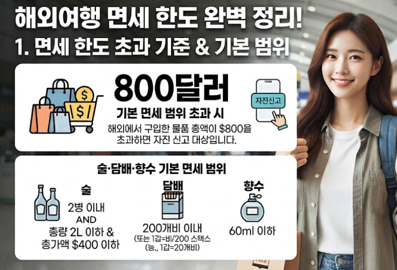 해외여행 면세 한도 초과