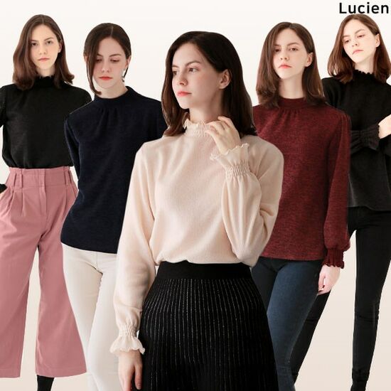 루시앙 여성 프릴 기모 블라우스 2117796