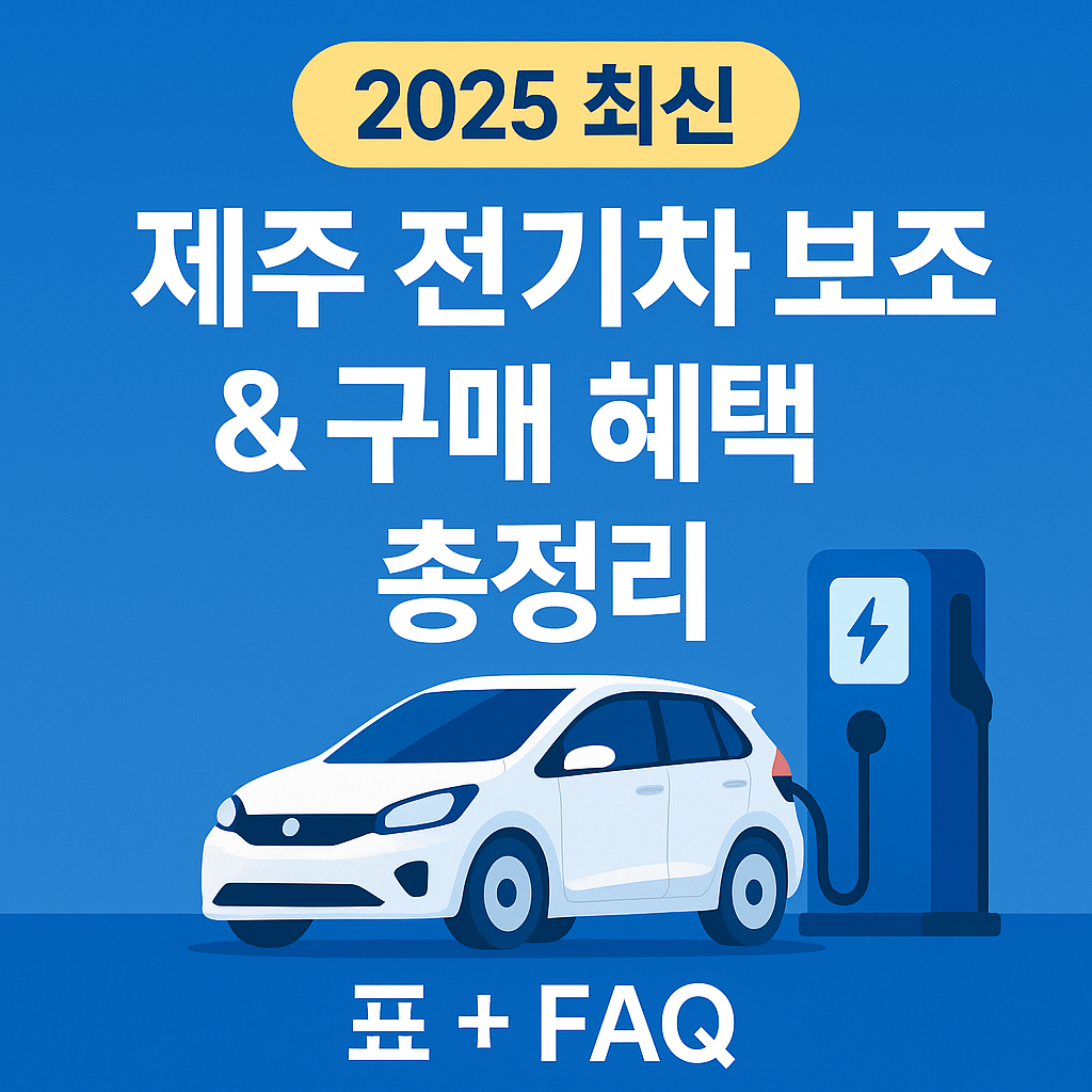 제주 전기차 보조금 & 구매 혜택 총정리