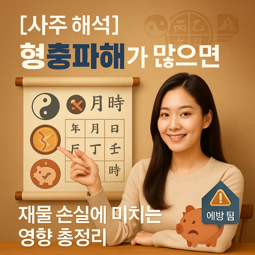 [사주 해석] 형충파해가 많으면 ｜ 재물 손실에 미치는 영향 총정리