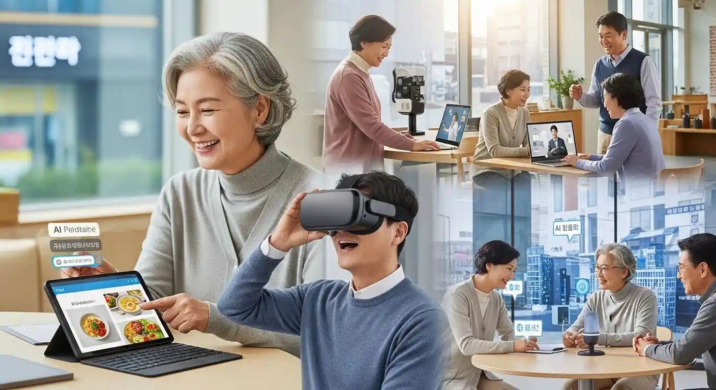 <img src="ai_education_for_seniors_through_empathy_and_context.webp" alt="5060 세대가 일상 속에서 공감하며 AI 교육을 경험하는 장면을 표현한 이미지 입니다">