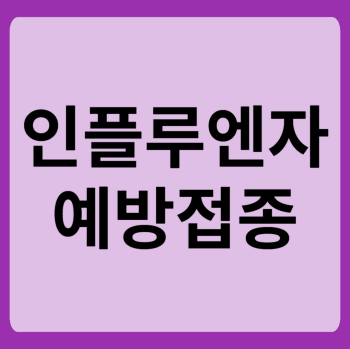 인플루엔자(독감) 무료 예방접종 정리(대상, 시기, 주의)
