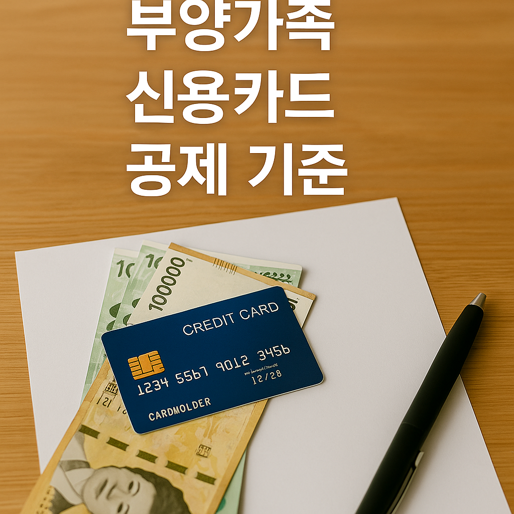 연말정산 신용카드 공제, 합산 가능한 가족은?