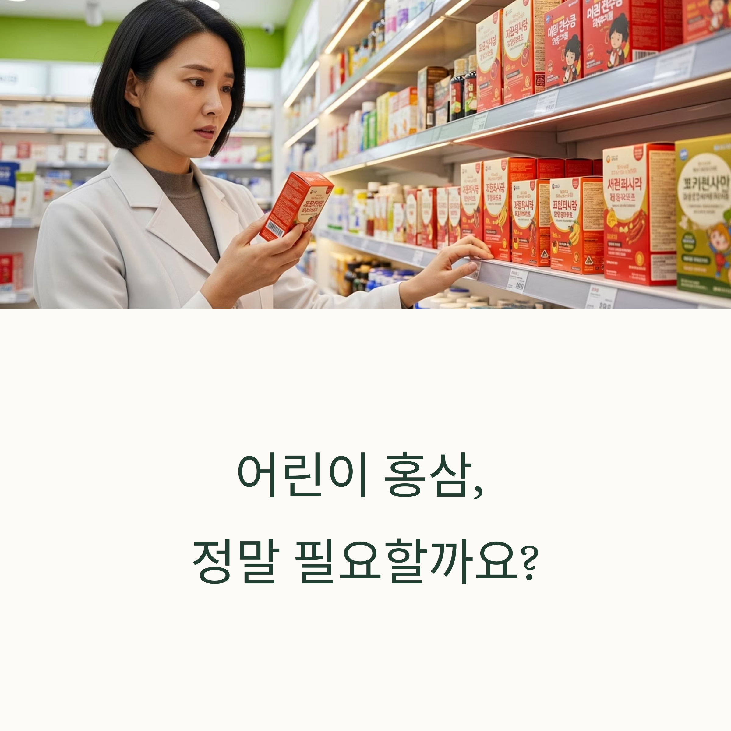 어린이 홍삼, 정말 필요할까요?