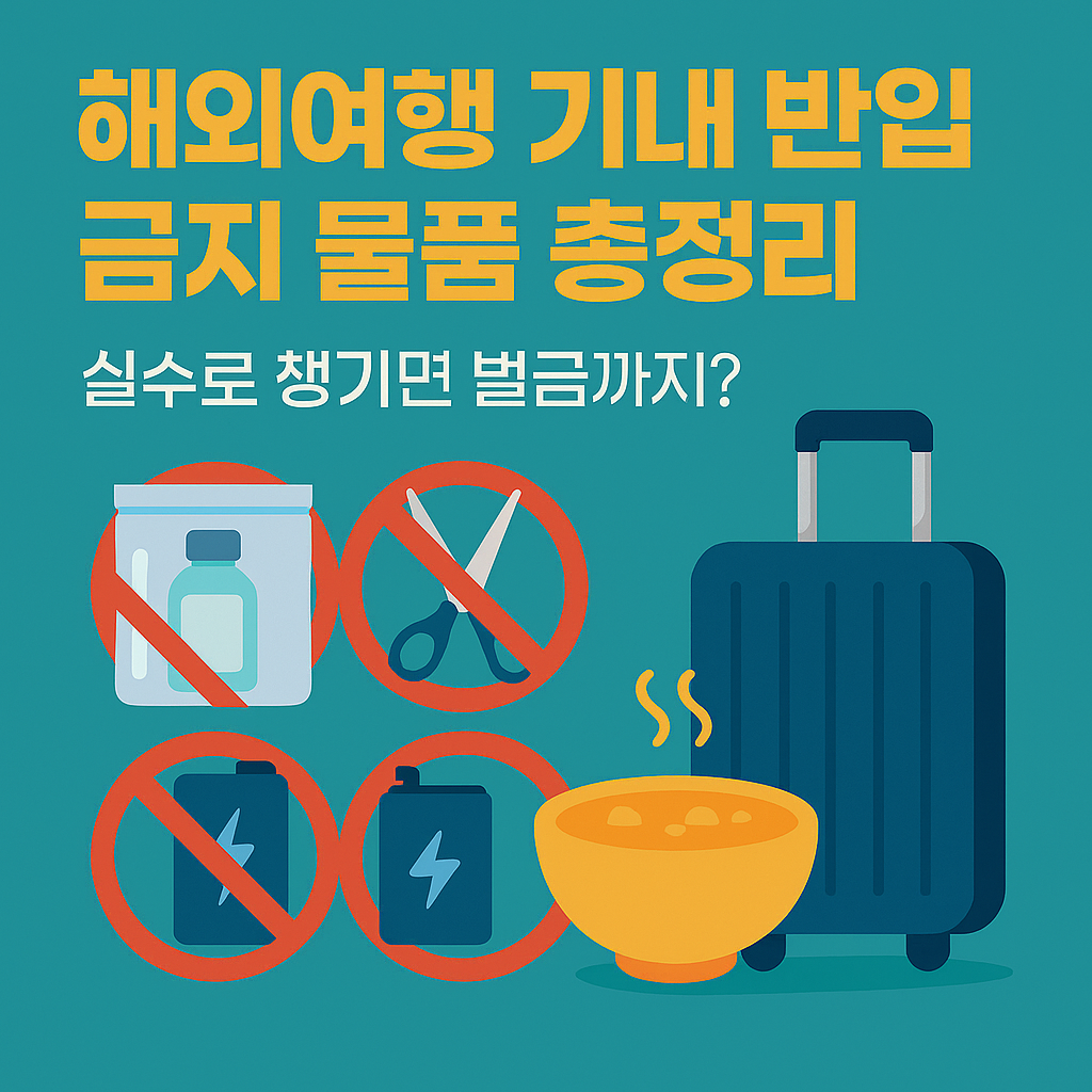 해외여행 기내 반입 금지 물품 총정리
