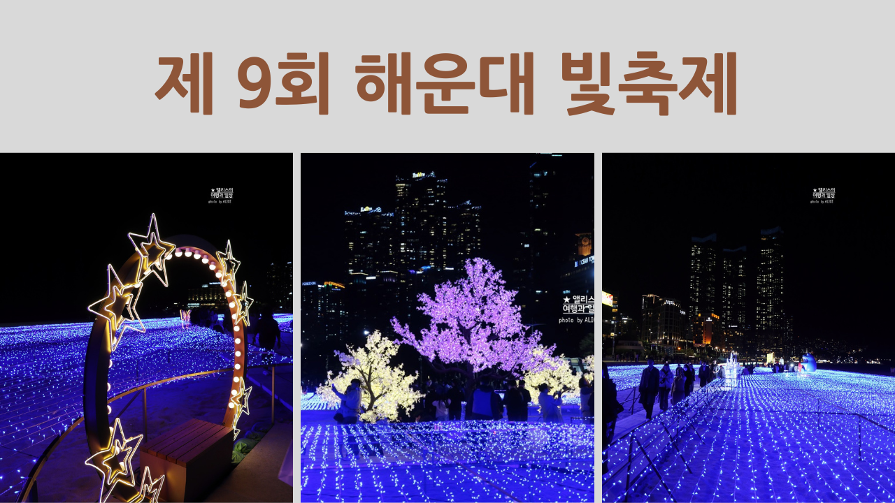 2022 제 9회 해운대 빛축제 빛의 바다 기본정보 위치 시간