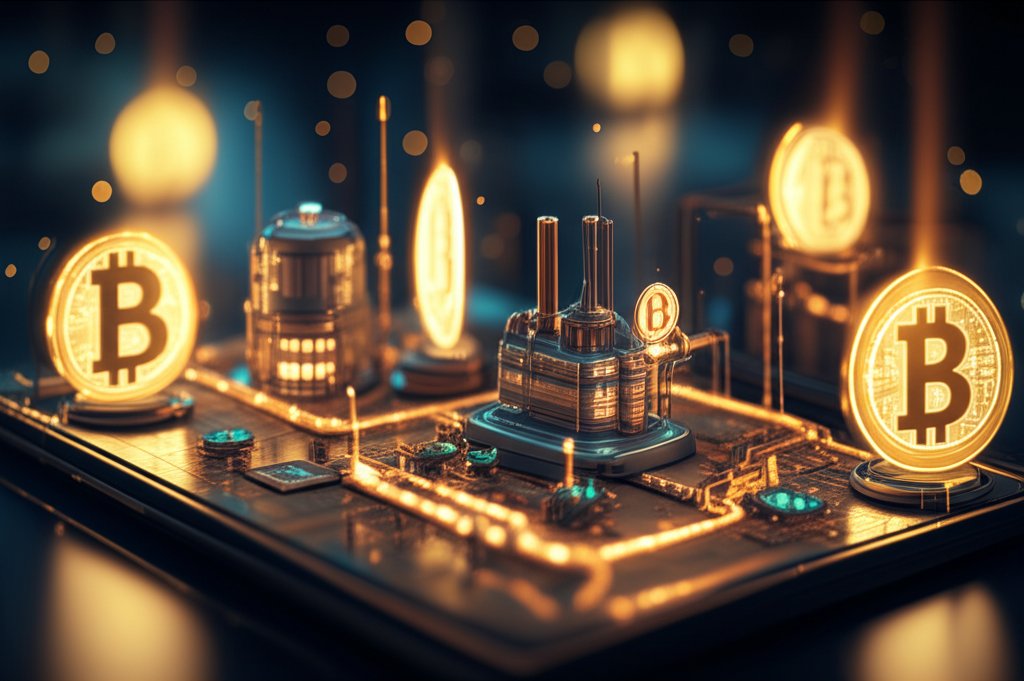 비트플래닛 에너지 기반 투자, 비트코인 디지털 전환 디오라마, 틸트시프트 효과