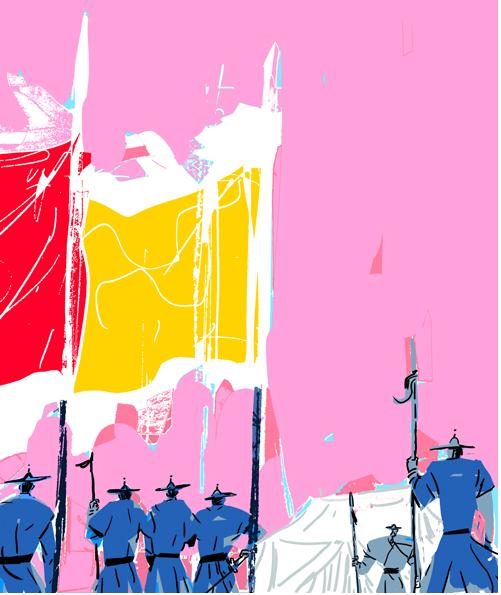 《강을 건너는 아이》 삽화