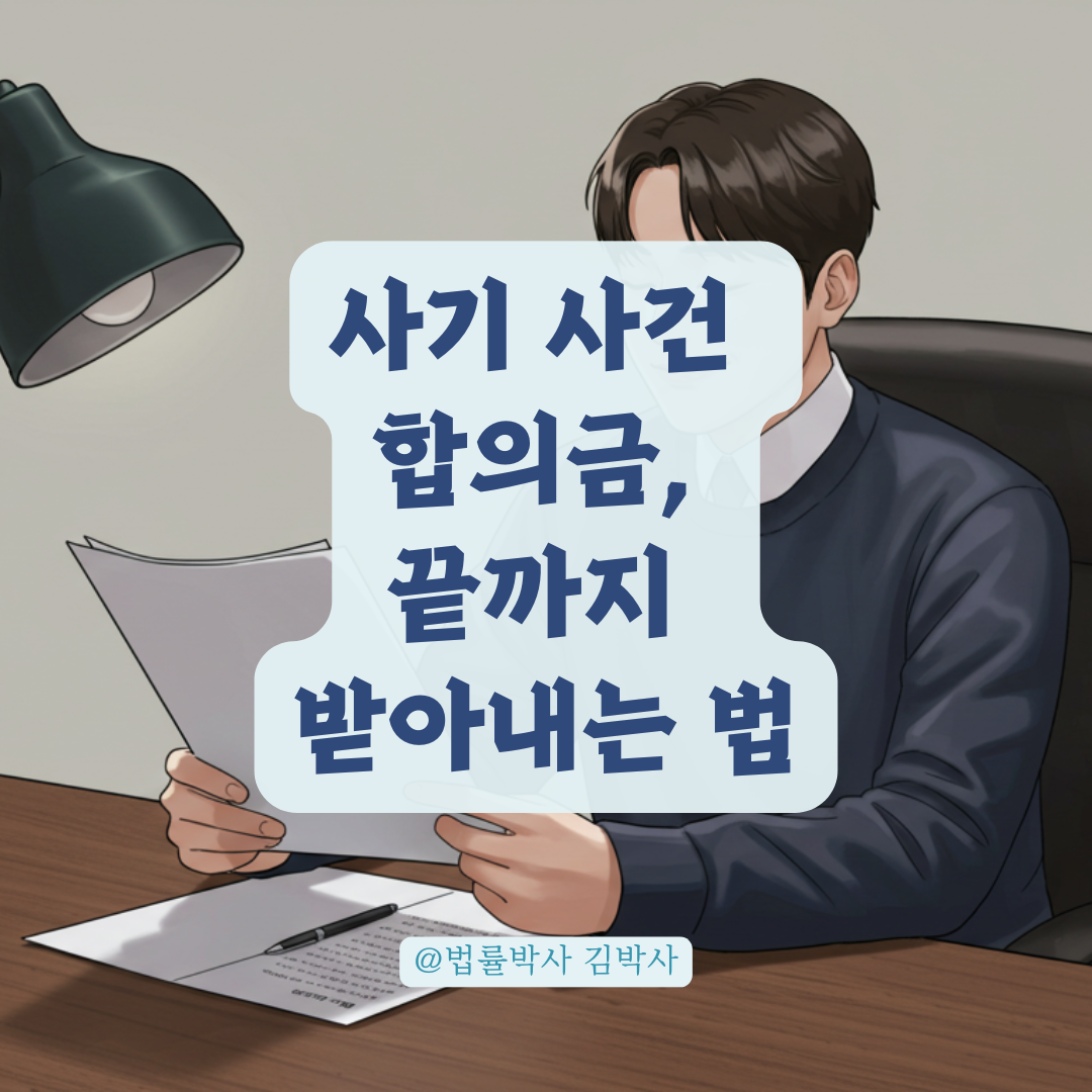 사기 사건 수사 종결 후에도 미지급 합의금 받는 방법 총정리.