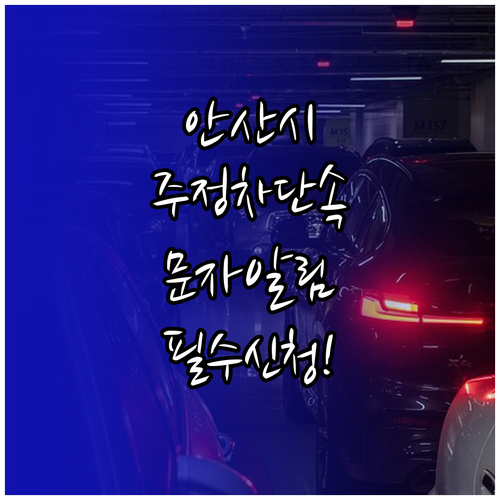 안산시 전역 주정차 단속 사전 예고 ..